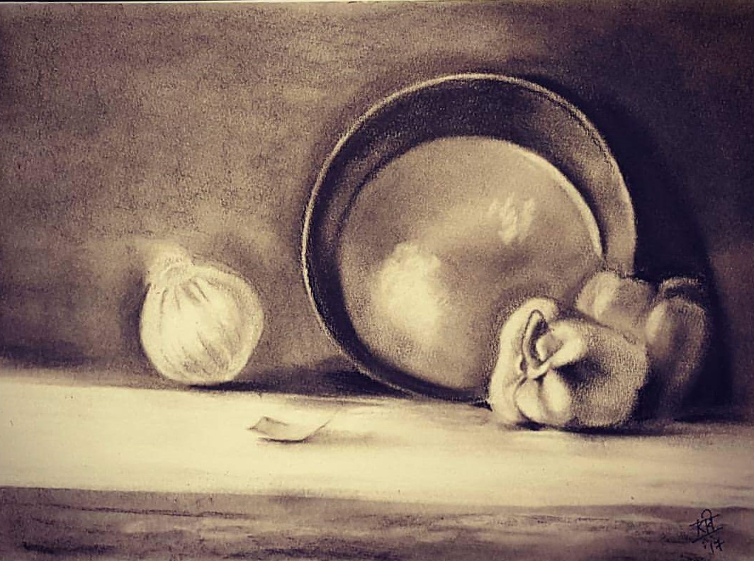 Charcoal Still Life Painting 2 OrderCrafts   Still Life Charcoal 